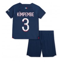 Maglie da calcio Paris Saint-Germain Presnel Kimpembe #3 Prima Maglia Bambino 2023-24 Manica Corta (+ Pantaloni corti)
